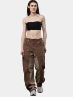 Reworked Duo-Tone Utility Pants with Buckle Belt - Image 8