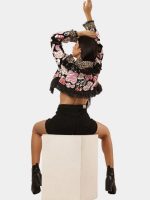 Reworked Patchwork Printed Fringe Jacket - Image 7