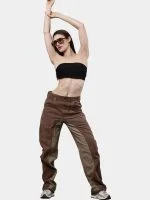 Reworked Duo-Tone Utility Pants with Buckle Belt - Image 4