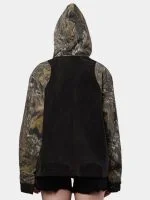 Reworked Realtree Camo & Black Denim Hooded Jacket - Image 11