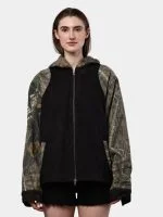 Reworked Realtree Camo & Black Denim Hooded Jacket - Image 10