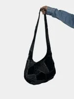 Mixed Denim Patchwork Tote Bag - Image 3