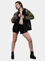 Reworked Realtree Camo & Black Denim Hooded Jacket - Image 6