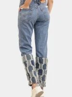 Embroidered Patchwork Levi’s Reworked Jeans - Image 14