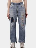 Reworked Levi’s 501 Hand-Thread Patchwork Jeans - Image 2