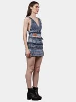 Reworked Levi’s Waistband Denim Co-Ord Set – Skirt & Button-Back Top - Image 10