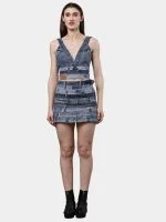 Reworked Levi’s Waistband Denim Co-Ord Set – Skirt & Button-Back Top - Image 9