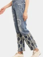 Embroidered Patchwork Levi’s Reworked Jeans - Image 12