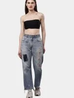 Reworked Levi’s 501 Hand-Thread Patchwork Jeans - Image 9