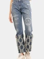 Embroidered Patchwork Levi’s Reworked Jeans - Image 5
