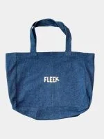 Denim “FLEEK” Embroidered Tote Bag - Image 2