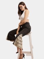 Hem Spell Crochet Jeans - Image 4