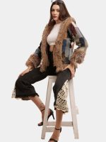 The Mix & Match Patch Jacket – Vintage Denim & Afghan Faux Fur - Image 4