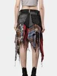 Levi’s & Flannel Patchwork Boho Skirt