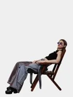 Reworked Denim Pants with Red Thread Detailing & 3D Pocket Design - Image 10