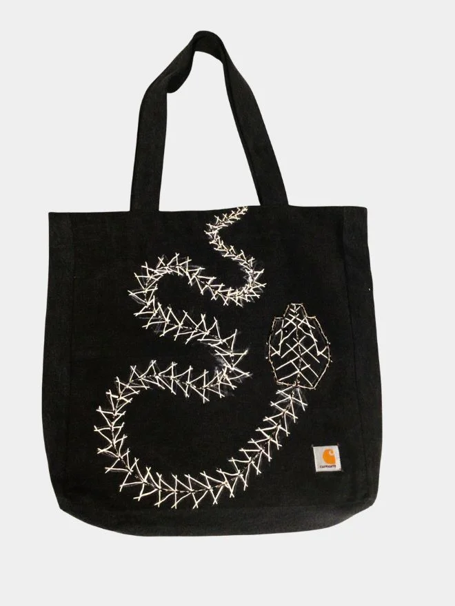 4_4-6 Noir Snake Tote - Image 1